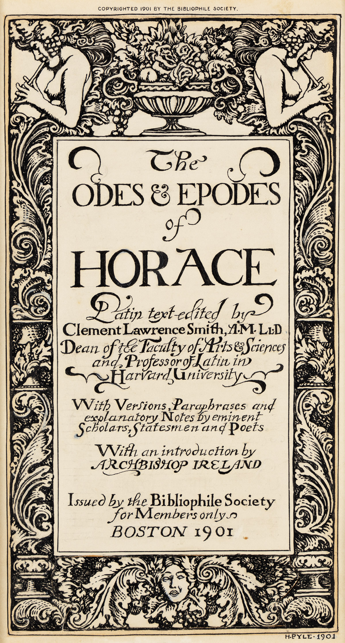 HOWARD PYLE (1853-1911) The Odes and Epodes of Horace.